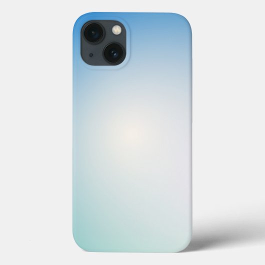 Elegante zachte blauwe en witte ombre Case-Mate iPhone case (Achterkant)