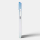 Elegante zachte blauwe en witte ombre Case-Mate iPhone case (Achterkant / Links)