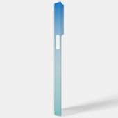Elegante zachte blauwe en witte ombre Case-Mate iPhone case (Achterkant / Rechts)
