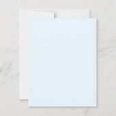 Elegante zachte blauwe trouwreactie RSVP kaartje (Achterkant)