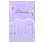 Elegante zachte bloemenaesthetic kalender (Feb 2027)