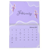 Elegante zachte bloemenaesthetic kalender (Feb 2027)