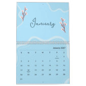 Elegante zachte bloemenaesthetic kalender (Jan 2027)