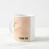 Elegante zachte bloemige bedank koffiemok (Voorkant links)