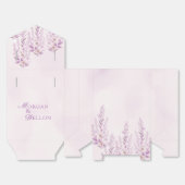 Elegante zachte blos lavendel bloemige bruiloft bedankdoosjes (Ongevouwen)