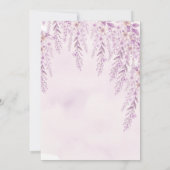 Elegante zachte blos lavendel bloemige bruiloft save the date (Achterkant)