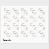 Elegante zachte blosende rozen bruiloft vierkante sticker (Vel)