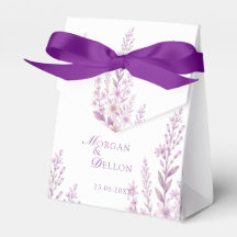 Elegante zachte blozende lavendel bloemige bruilof