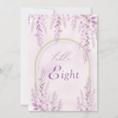 Elegante zachte blush lavendel trouwtafel nummer (Voorkant)