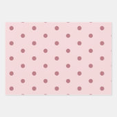 Elegante zachte blush polka dot cadeaupapier (Voorkant 2)
