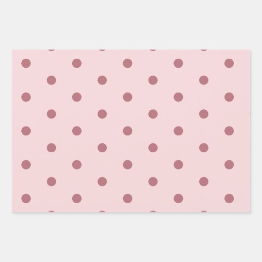 Elegante zachte blush polka dot cadeaupapier (Voorkant 2)