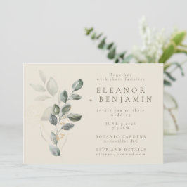 Elegante zachte botanische eucalyptus minimale bru kaart
