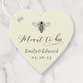 Elegante zachte gele Meant to Bee bruiloft Bedankjes Labels (Voorkant)