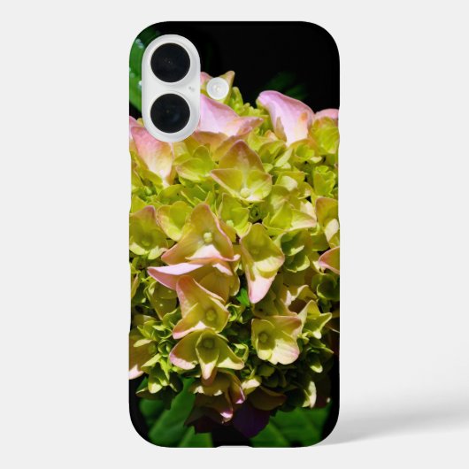 Elegante zachte groene roze bloemhortensia's Case-Mate iPhone case (Achterkant)