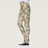 Elegante Zachte Kleur Leggings met Naadloos Patroo (Links)
