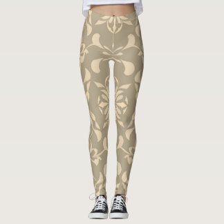 Elegante Zachte Kleur Leggings met Naadloze Decor 