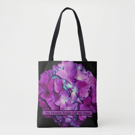 Elegante zachte Magenta blauwgroen florale hortens Tote Bag (Voorkant)