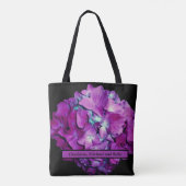 Elegante zachte Magenta blauwgroen florale hortens Tote Bag (Achterkant)