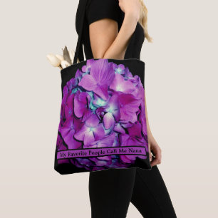 Elegante zachte Magenta blauwgroen florale hortens Tote Bag