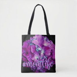 Elegante zachte Magenta blauwgroen florale hortens Tote Bag
