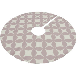 Elegante zachte mauve geometrische cozy onderkoeld kerstboom rok
