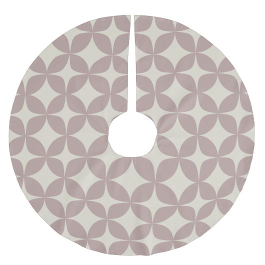 Elegante zachte Mauve geometrische gezellige inget Kerstboom Rok (Voorkant)