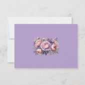Elegante zachte pastel Floral - RSVP Kaartje (Achterkant)