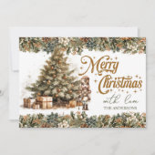 Elegante zachte pastel groen en goud Notenkraker Feestdagenkaart (Voorkant)