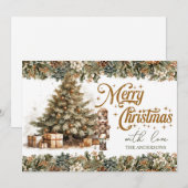 Elegante zachte pastel groen en goud Notenkraker Feestdagenkaart (Voorkant / Achterkant)