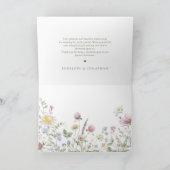 Elegante zachte pastel Wildflower Botanische bruil Bedankkaart (Binnen)