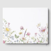 Elegante zachte pastel Wildflower Botanische bruil Gastenboek (Achterkant)