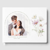 Elegante zachte pastel Wildflower Botanische bruil Gastenboek (Voorkant)
