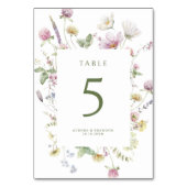 Elegante zachte pastel Wildflower Botanische bruil Kaart (Voorkant)