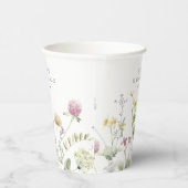 Elegante zachte pastel Wildflower Botanische bruil Papieren Bekers (Rechts)