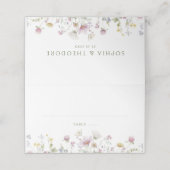 Elegante zachte pastel Wildflower Botanische bruil Plaatskaartje (Buitenkant ongevouwen)