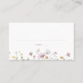 Elegante zachte pastel Wildflower Botanische bruil Plaatskaartje (Voorkant)