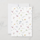 Elegante zachte pastel Wildflower Botanische bruil RSVP Kaartje (Achterkant)