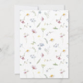 Elegante zachte pastel Wildflower Botanische bruil Save The Date (Achterkant)