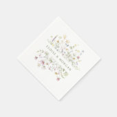 Elegante zachte pastel Wildflower Botanische bruil Servet (Hoek)