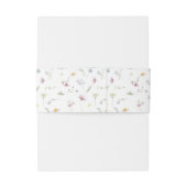 Elegante zachte pastel Wildflower Botanische bruil Uitnodigingen Wikkel (Achterkant Voorbeeld)