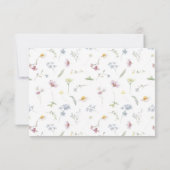 Elegante zachte pastel Wildflower Wedding QR-code RSVP Kaartje (Achterkant)