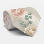 Elegante Zachte Pastelroos Stropdas (Opgerold)