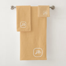 Elegante zachte perzik monogramed gepersonaliseerd