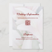Elegante zachte romantische bloem lelie script bru kaart (Achterkant)