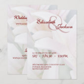 Elegante zachte romantische bloem lelie script bru kaart (Voorkant / Achterkant)