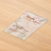 Elegante Zachte Romantische Bloemige Lelie Script  Acryl Uitnodigingen (Laagn)