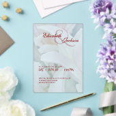 Elegante Zachte Romantische Bloemige Lelie Script  Acryl Uitnodigingen (Insitu (Huwelijk))