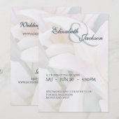 Elegante Zachte Romantische Bloemige Lelie Script Kaart (Voorkant / Achterkant)