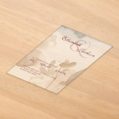 Elegante zachte romantische botanische script brui acryl uitnodigingen (Laagn)