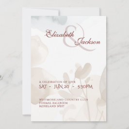 Elegante zachte romantische botanische script brui kaart